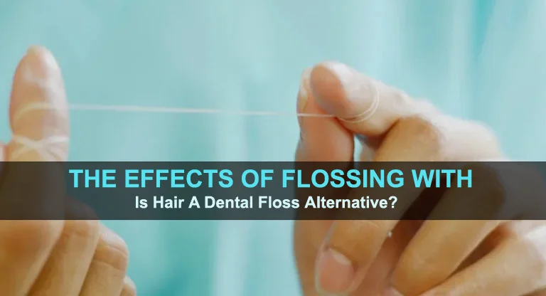 flossing with hair
